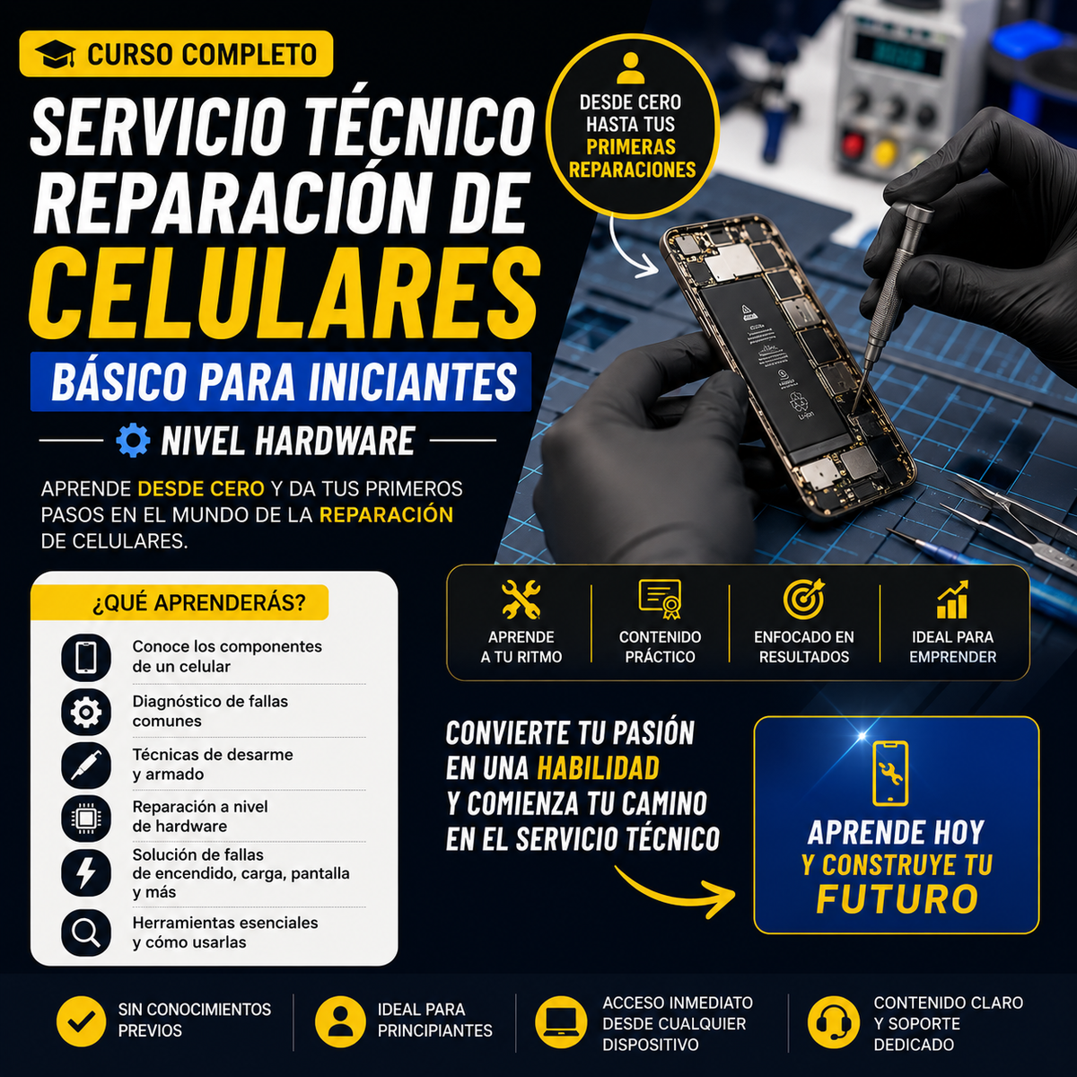 Curso de Reparación de Celulares Básico – Aprende desde Cero