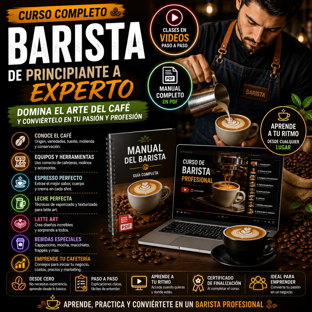 ☕ Curso Completo de Barista – Aprende el Arte del Café como un Profesional