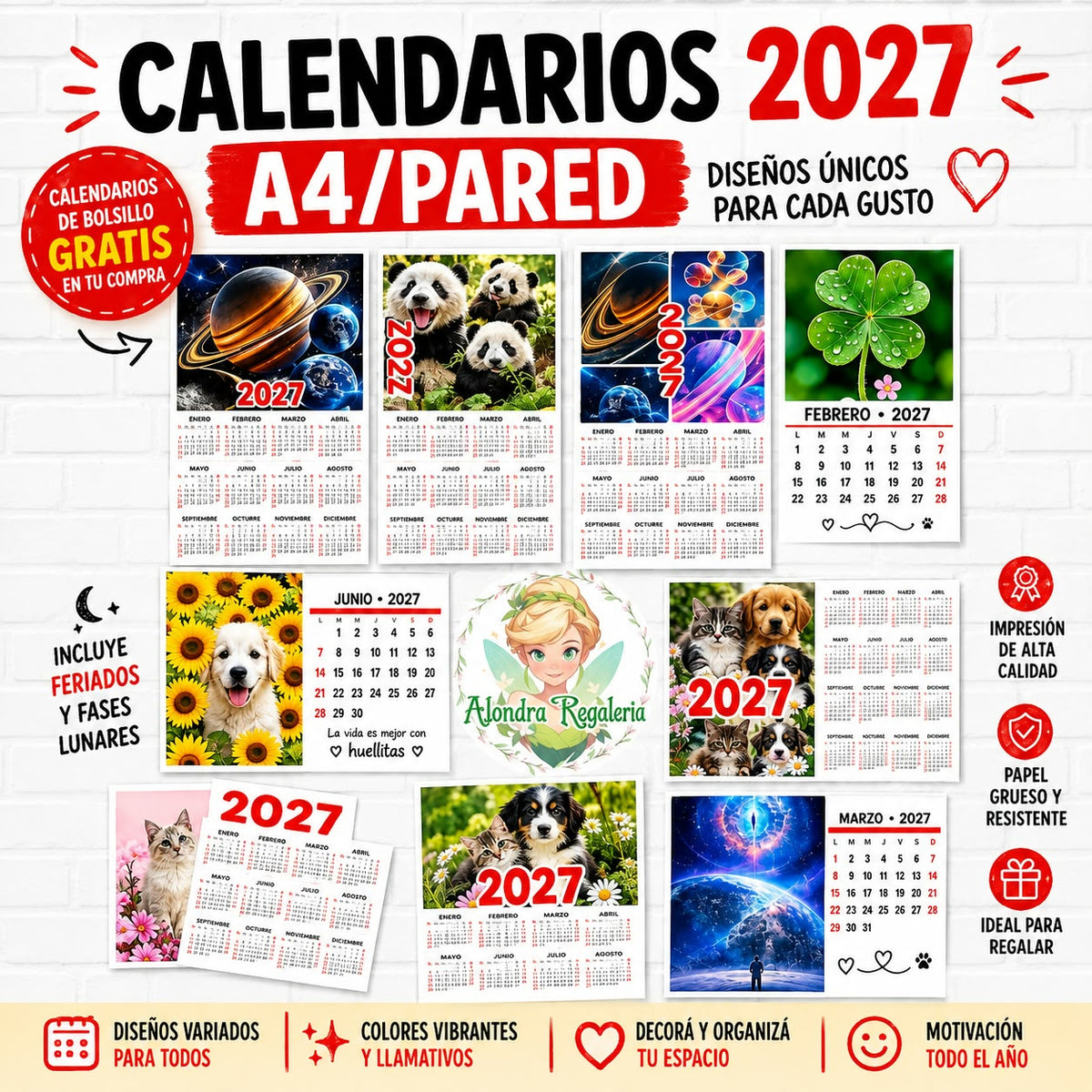 📅✨ KIT CALENDARIOS A4 2027 – EL MÁS COMPLETO 💥📅